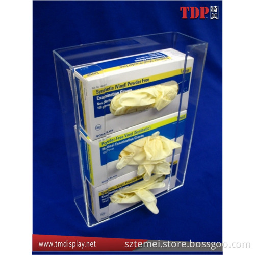 triple clear acrylic exam glove dispenser